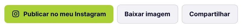 Botões embaixo do card